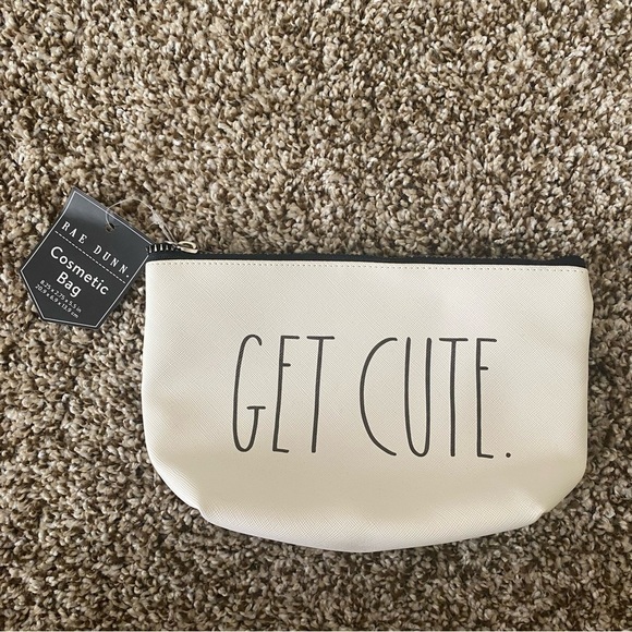Rae Dunn | Women's Get Cute Cosmetic Travel Makeup Bag NWT - Picture 1 of 6